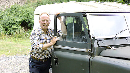 Chris Naylor with his landrover