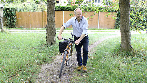 Chris Naylor with his bike